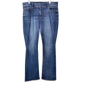 American Eagle Jeans Kick Boot Cut Super Stretch Size 16L 16 Long Medium Wash